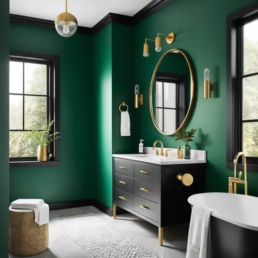 Matte Emerald Green Walls