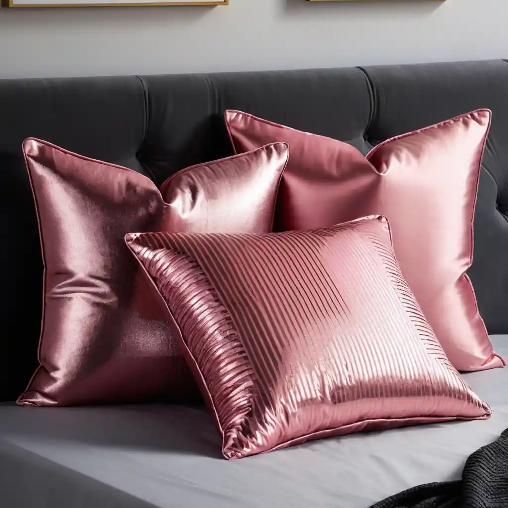 Metallic Pink Cushions