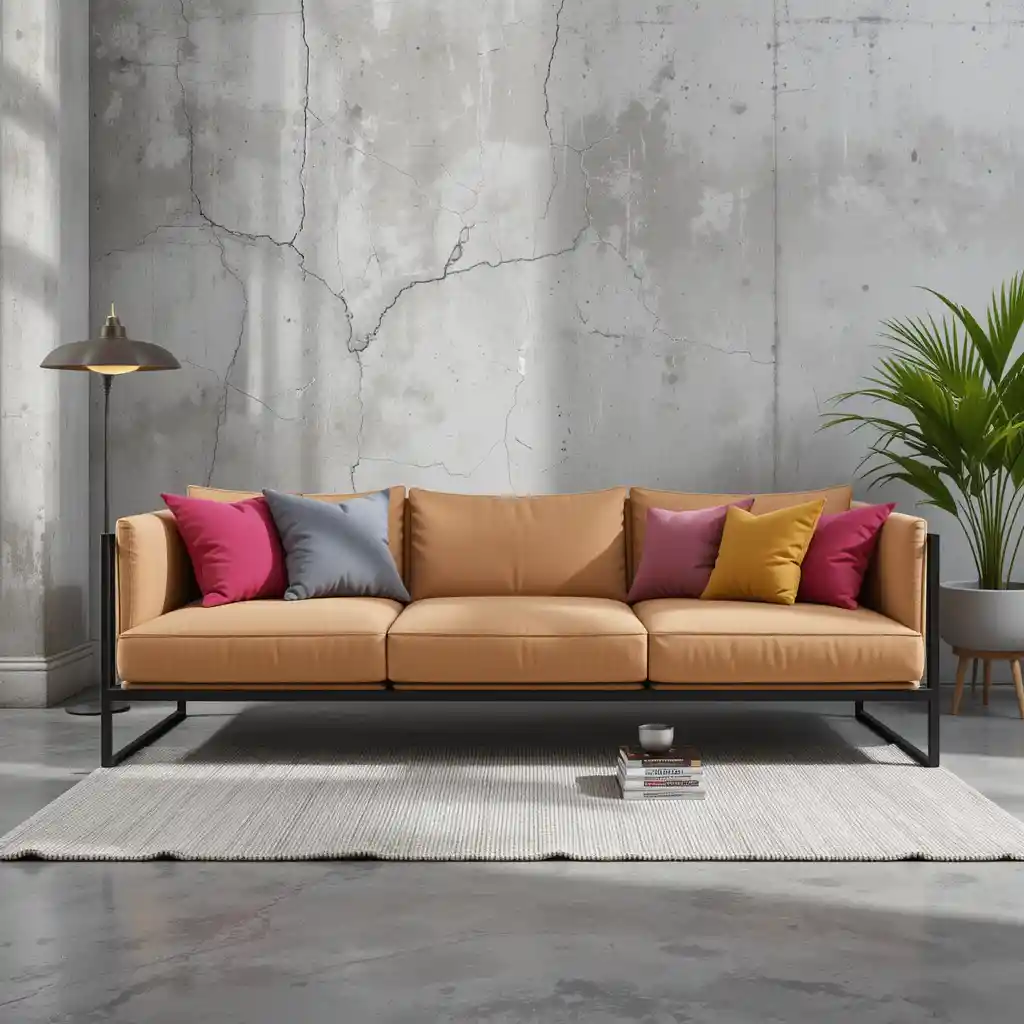 Minimalist Steel Frame Sofa