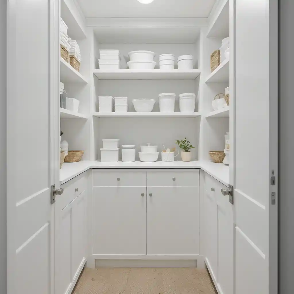 Minimalist White Pantry