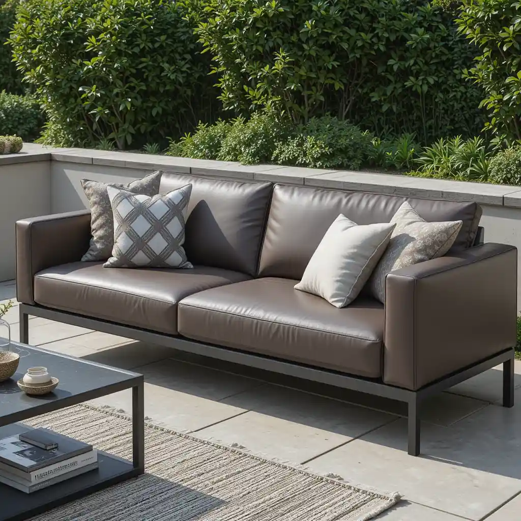 Modern Leather Outdoor Sofa