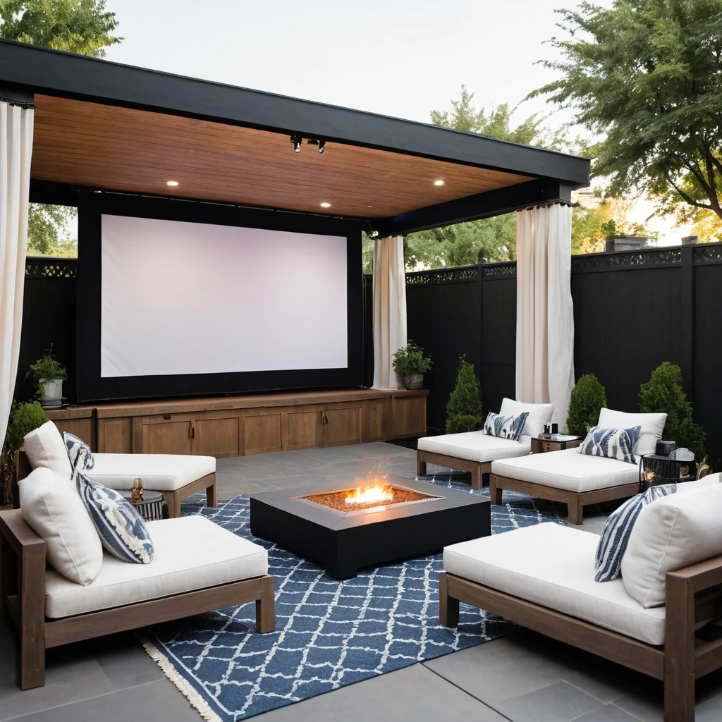 Modern Outdoor Theater Patio