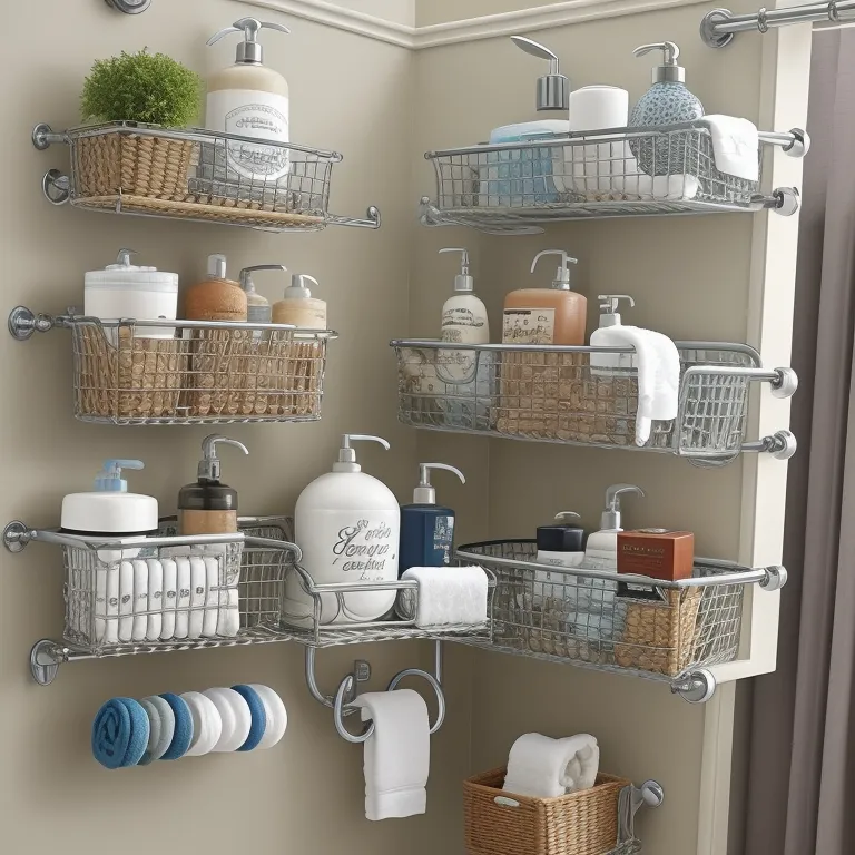 Multi-Tier Shelf with Hanging Hooks