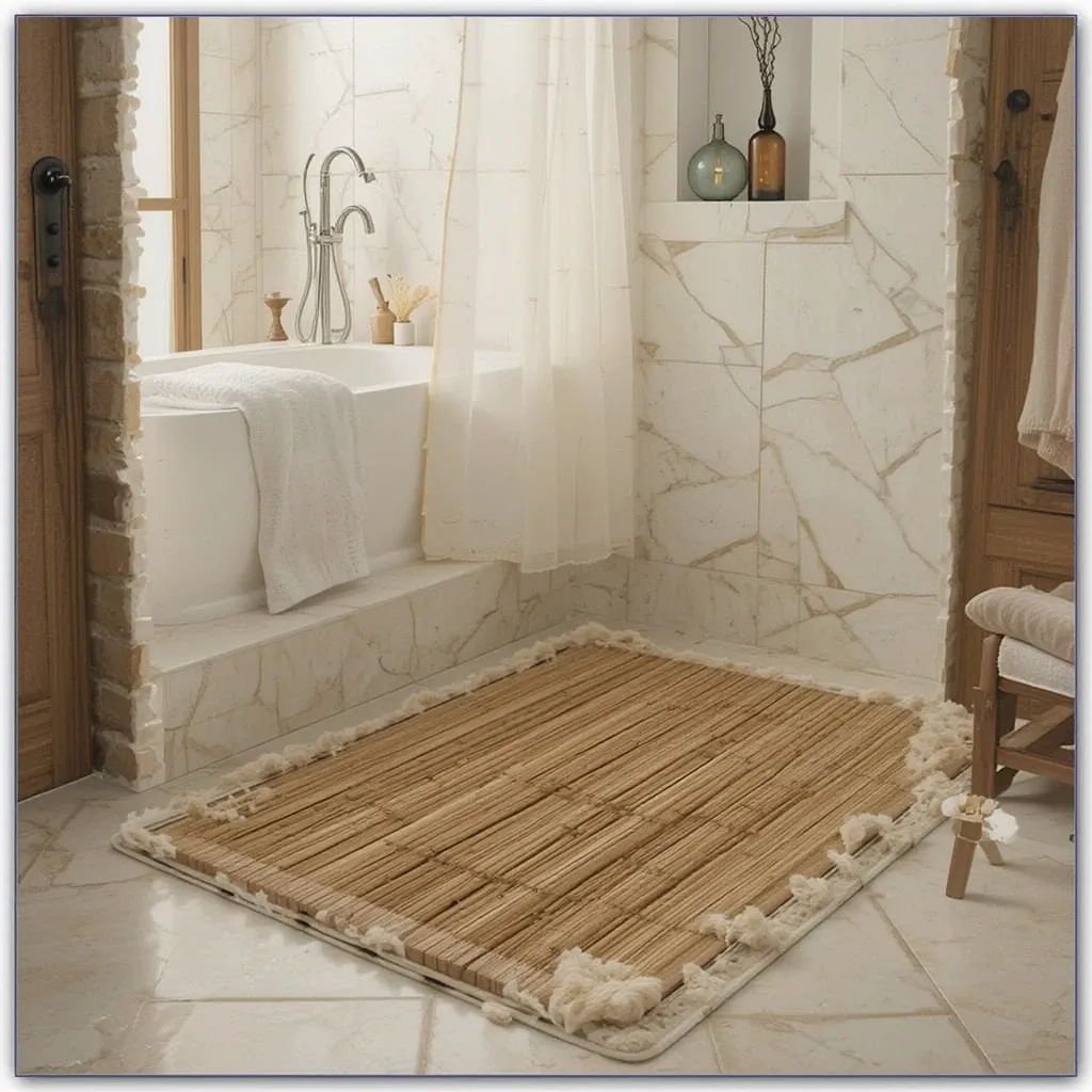 Natural Bamboo Shower Mat