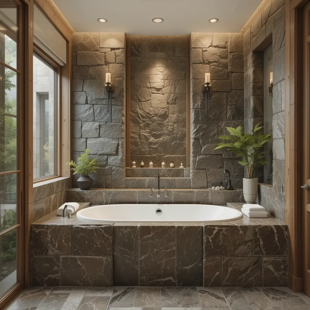 Natural Stone Bath Surround