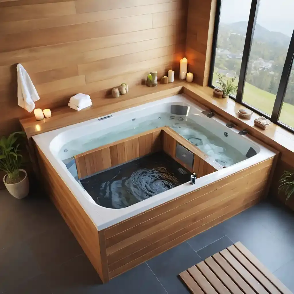 Ofuro Tub with Built-In Spa Features