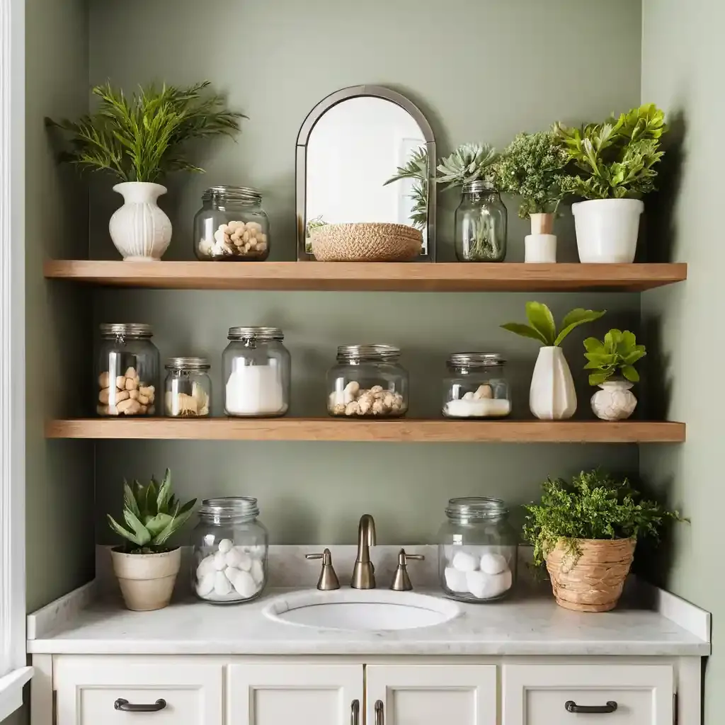 Open Shelving with Decorative Accents