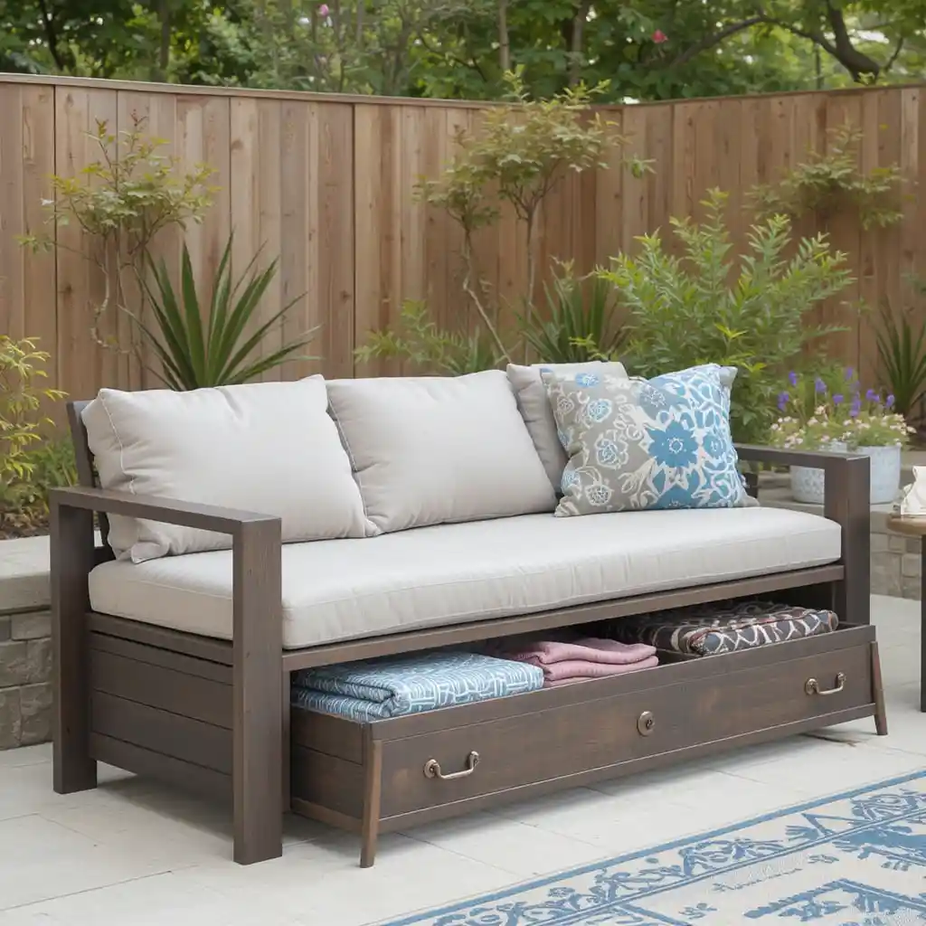 Outdoor Sofa with Built-In Storage