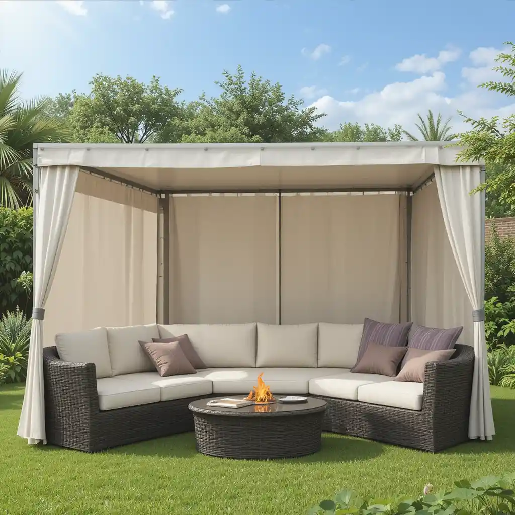 Outdoor Sofa with Canopy