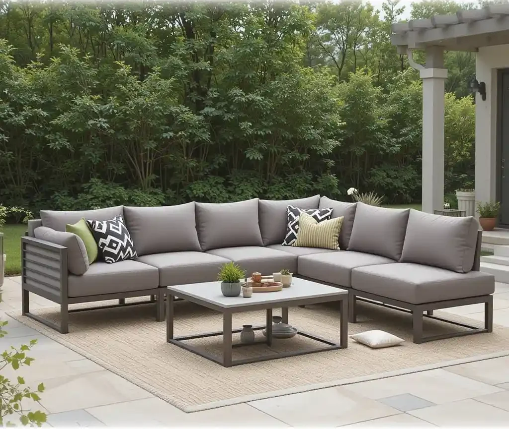 Outdoor Sofa with Modular Pillows