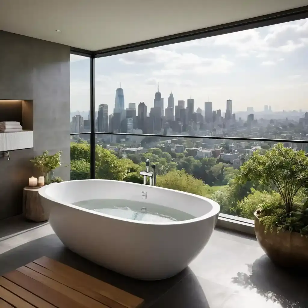 Oversized Tub with a View