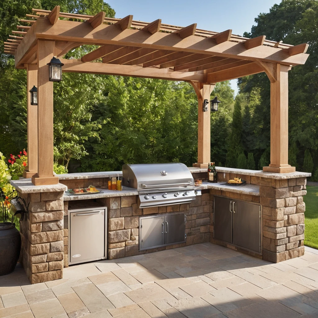 Patio with Built-in BBQ Grill