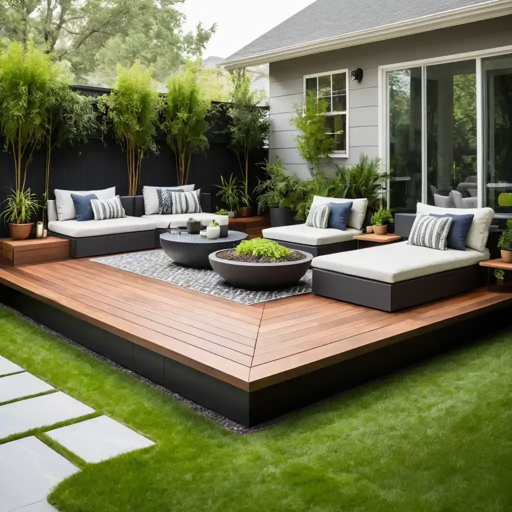 Patio with Floating Deck