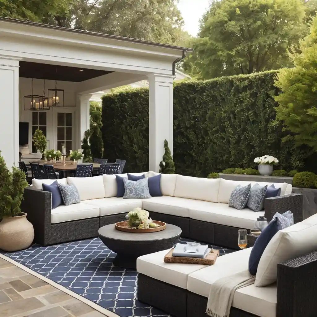 Patio with Luxurious Outdoor Sofa