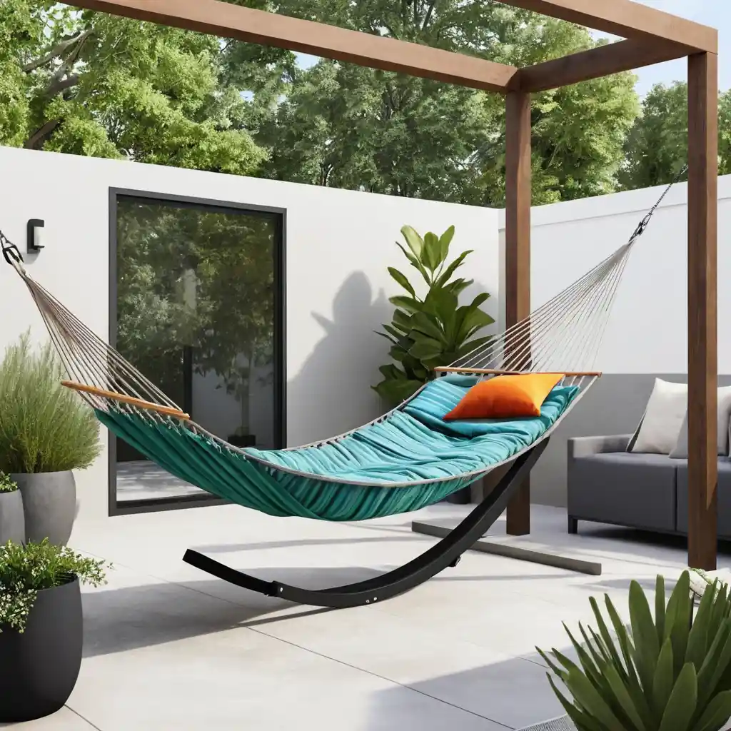 Patio with Modern Hammocks