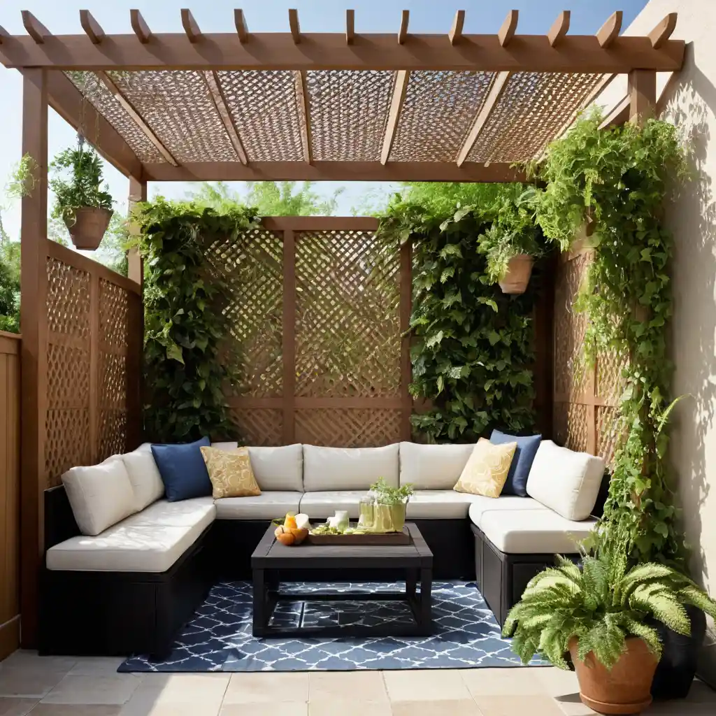 Patio with Privacy Lattice