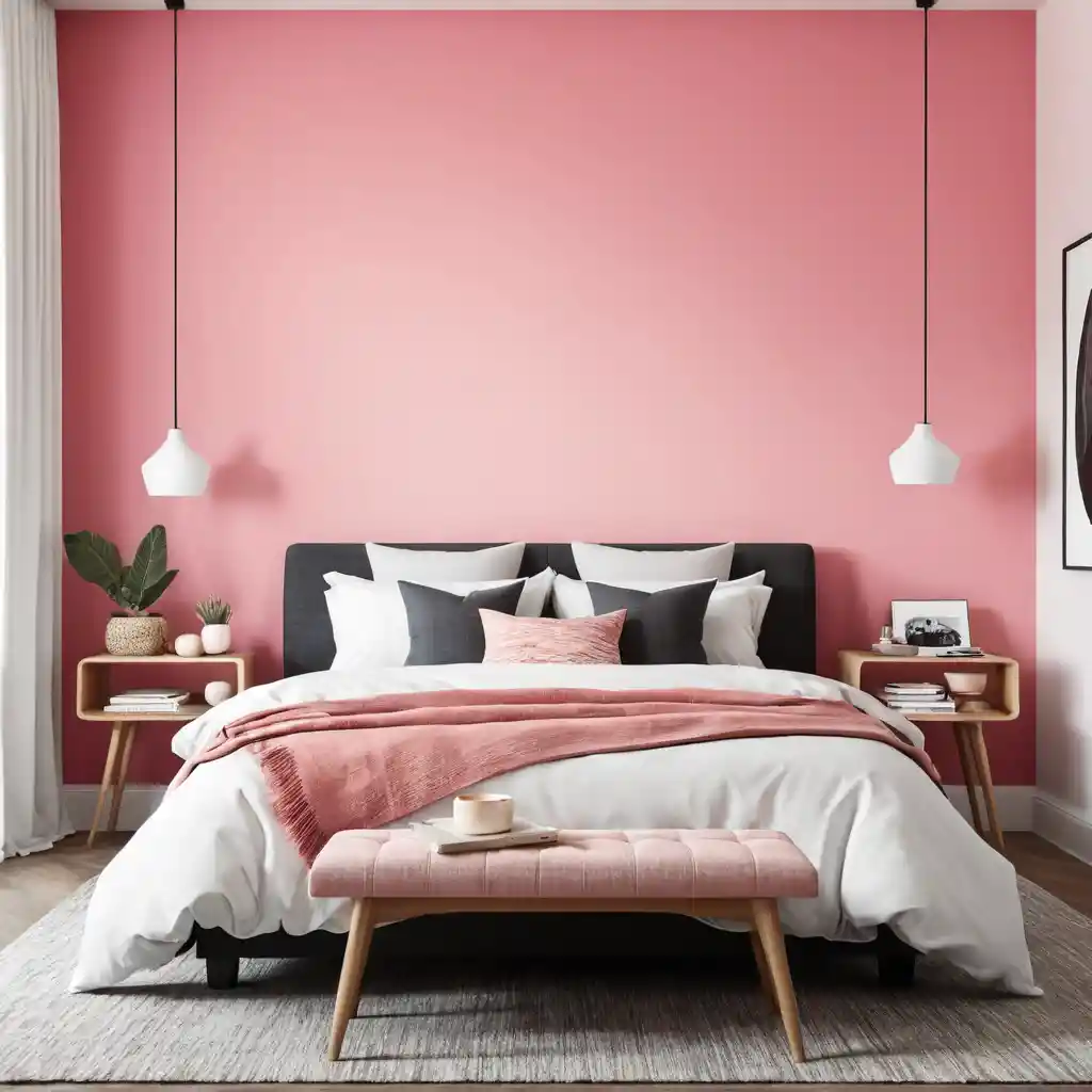 Pink Accent Wall