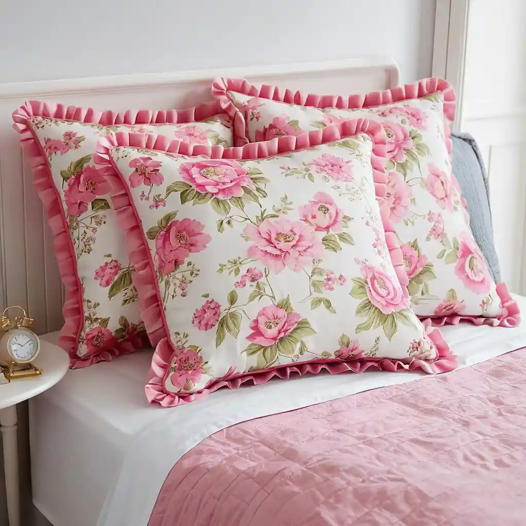 Pink Floral Cushions