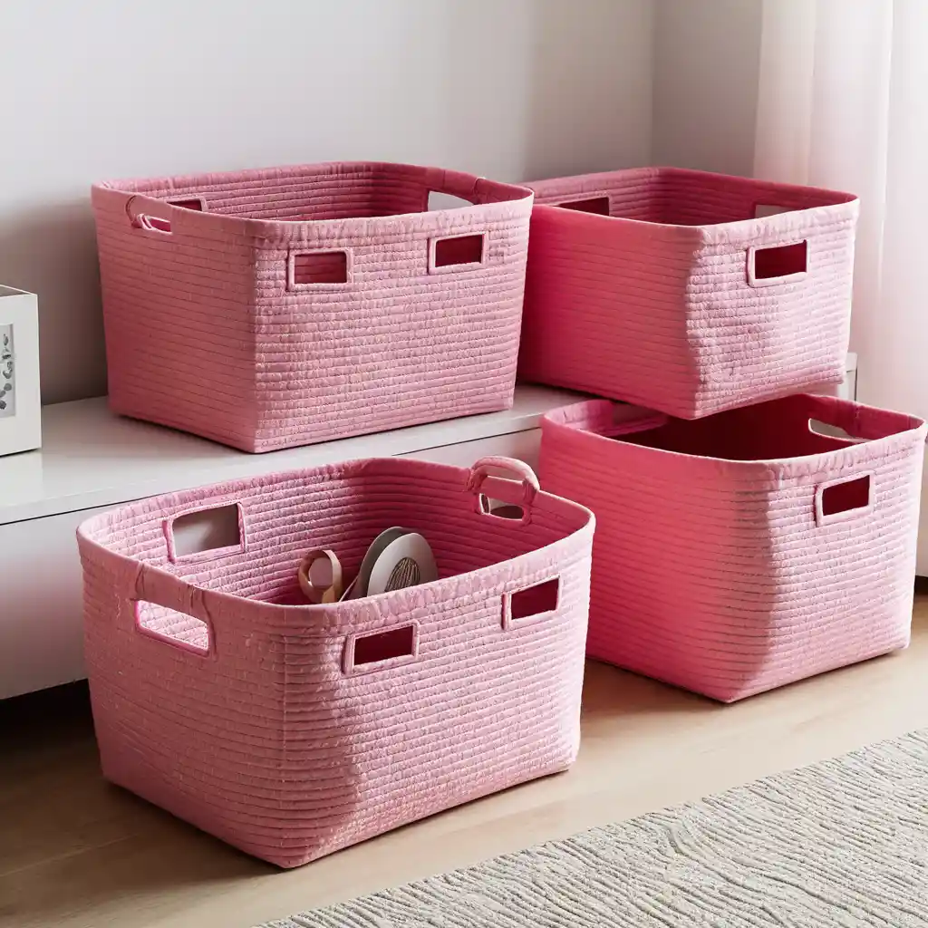 Pink Storage Baskets