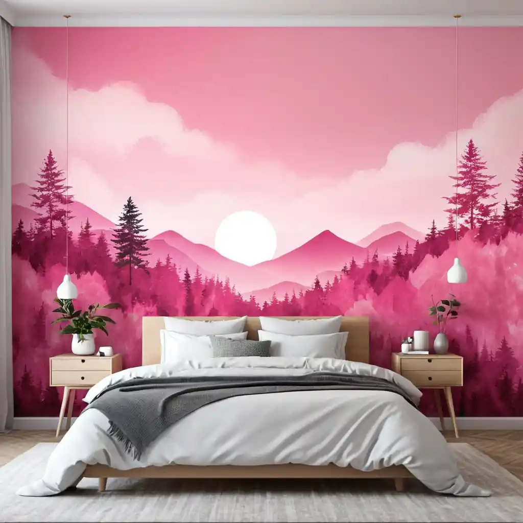 Pink Wall Mural