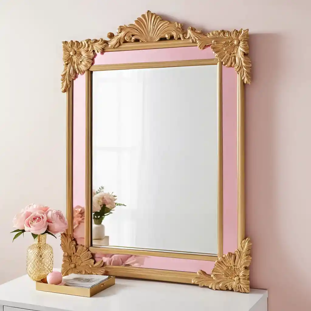 Pink and Gold Mirror