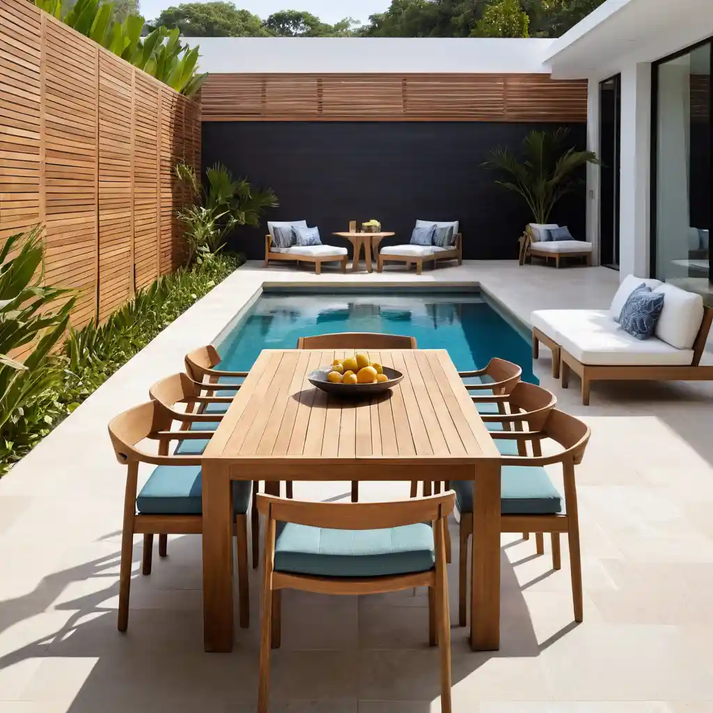 Poolside Dining Retreat