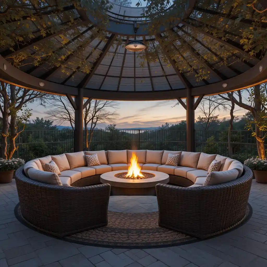 Round Sofa for 360-Degree Views