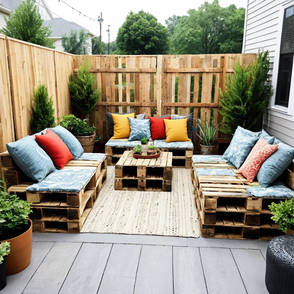 Rustic Pallet Patio