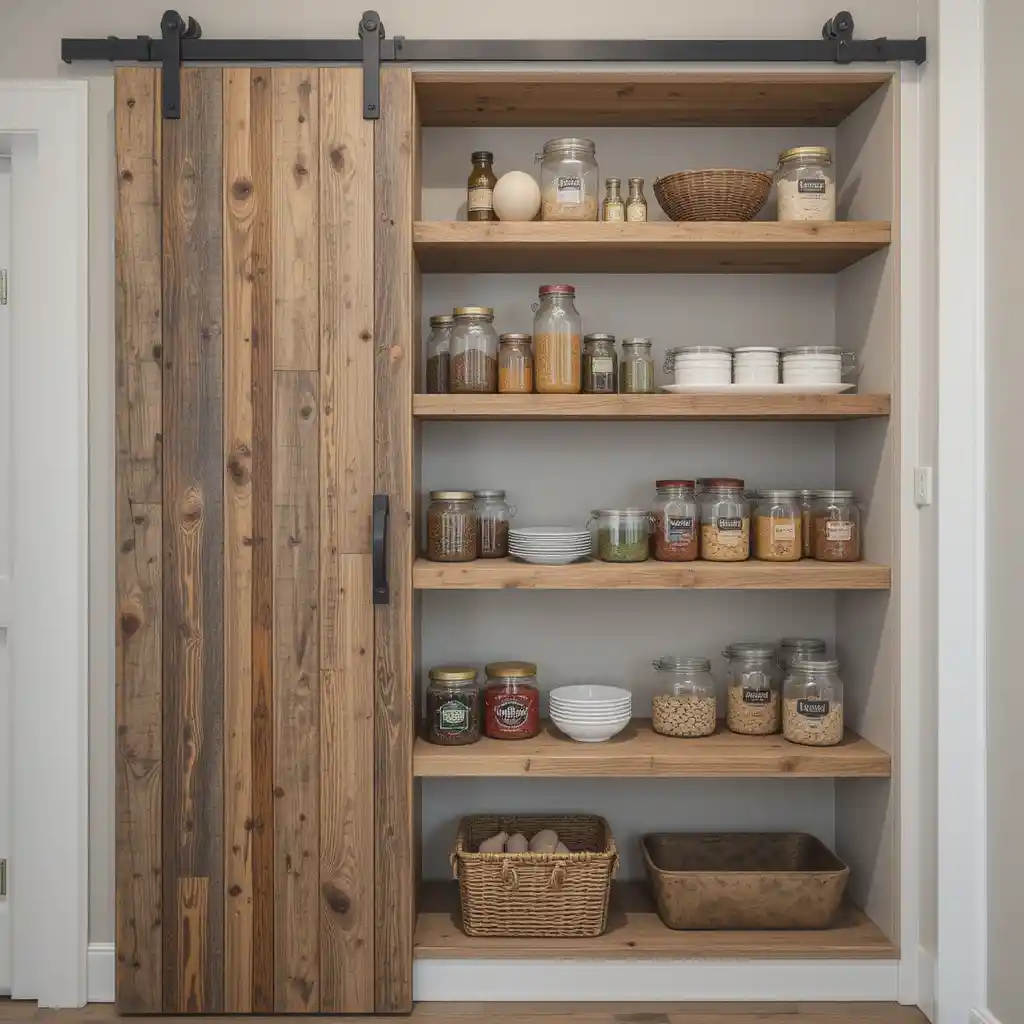 Rustic Sliding Shelves