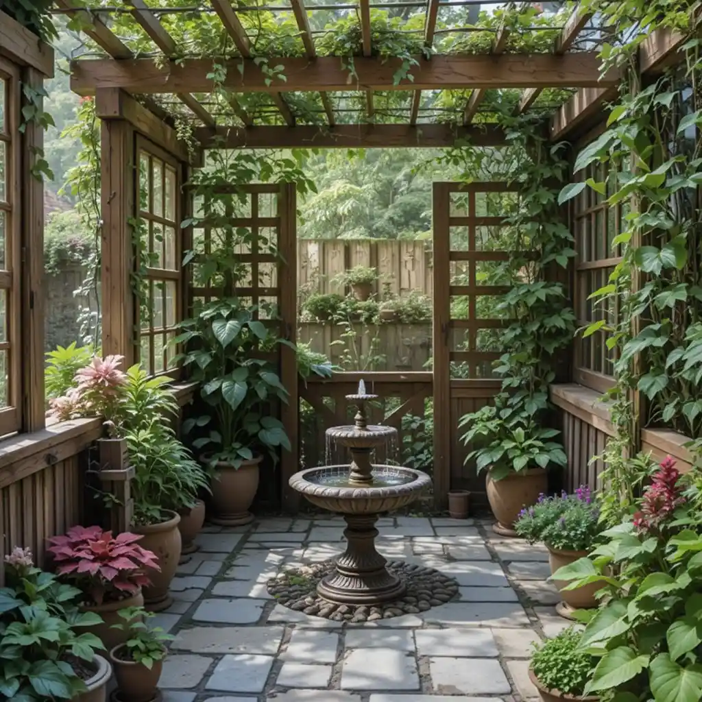 Screened Garden Sanctuary