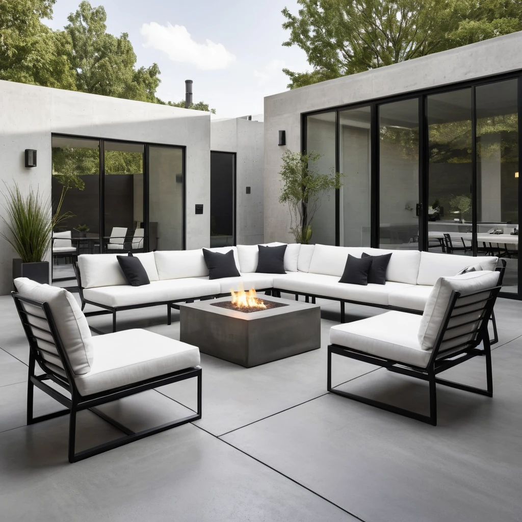 Sleek Modern Concrete Patio