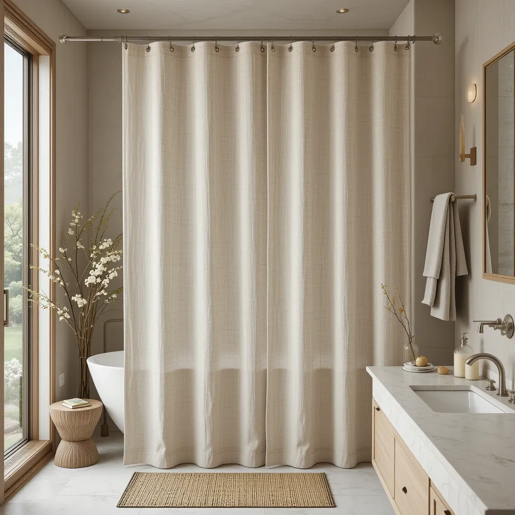 Soft Linen Shower Curtains