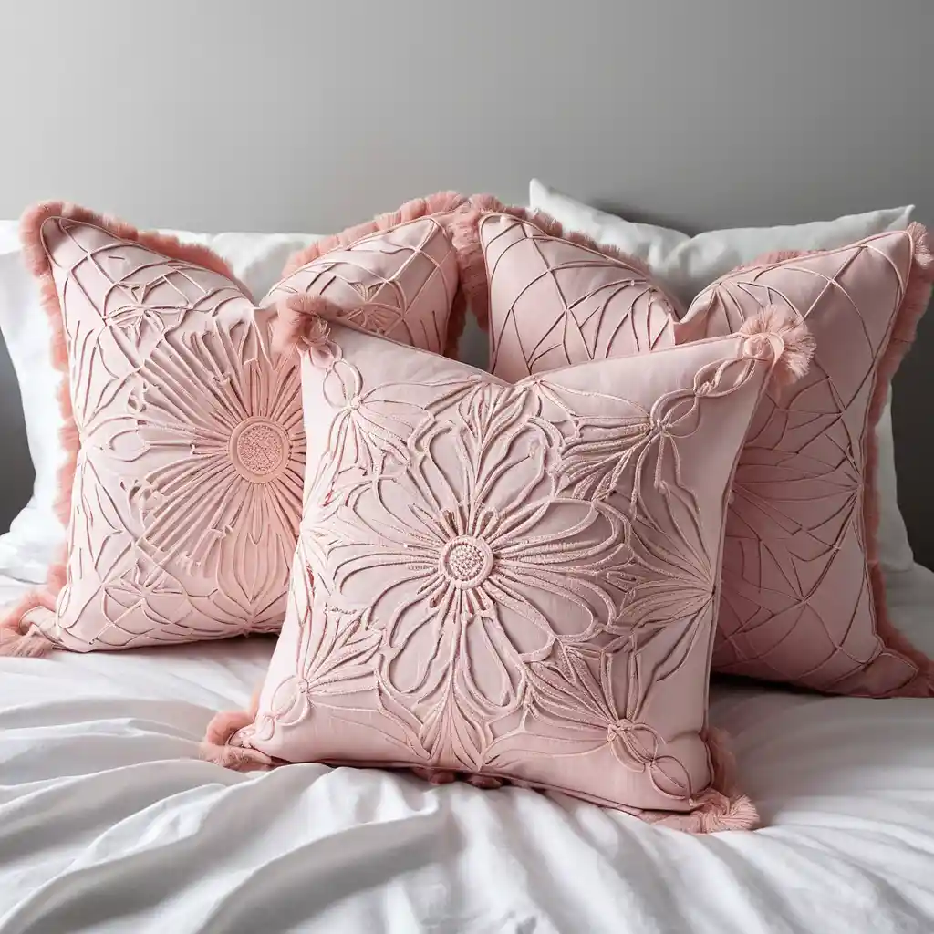 Soft Pink Throw Pillows