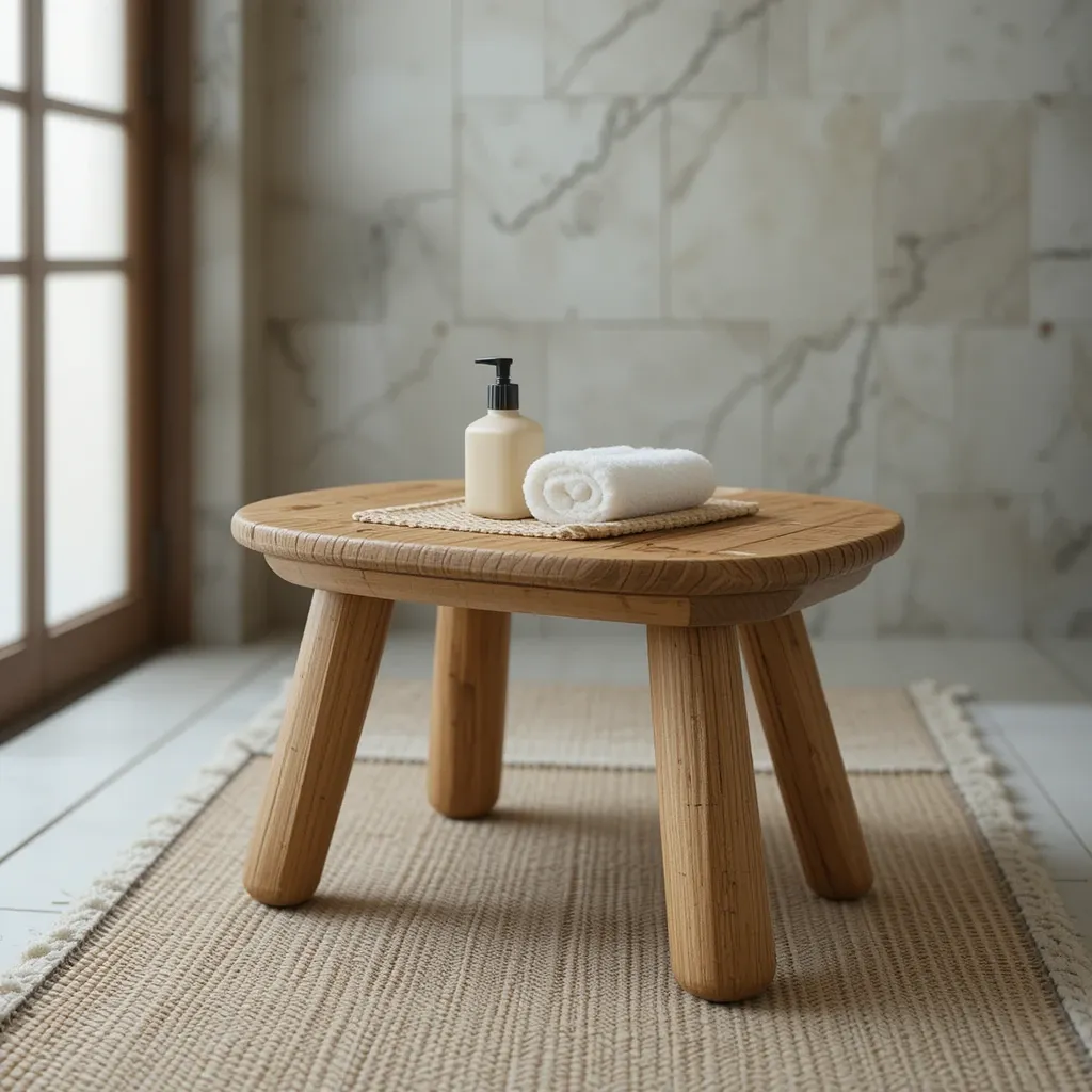 Tatami Stool for Bathing Rituals