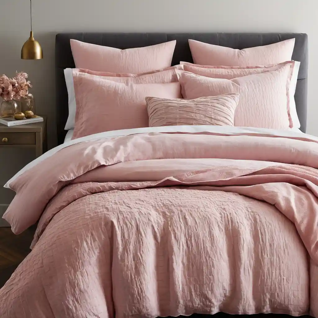 Textured Pink Bedding