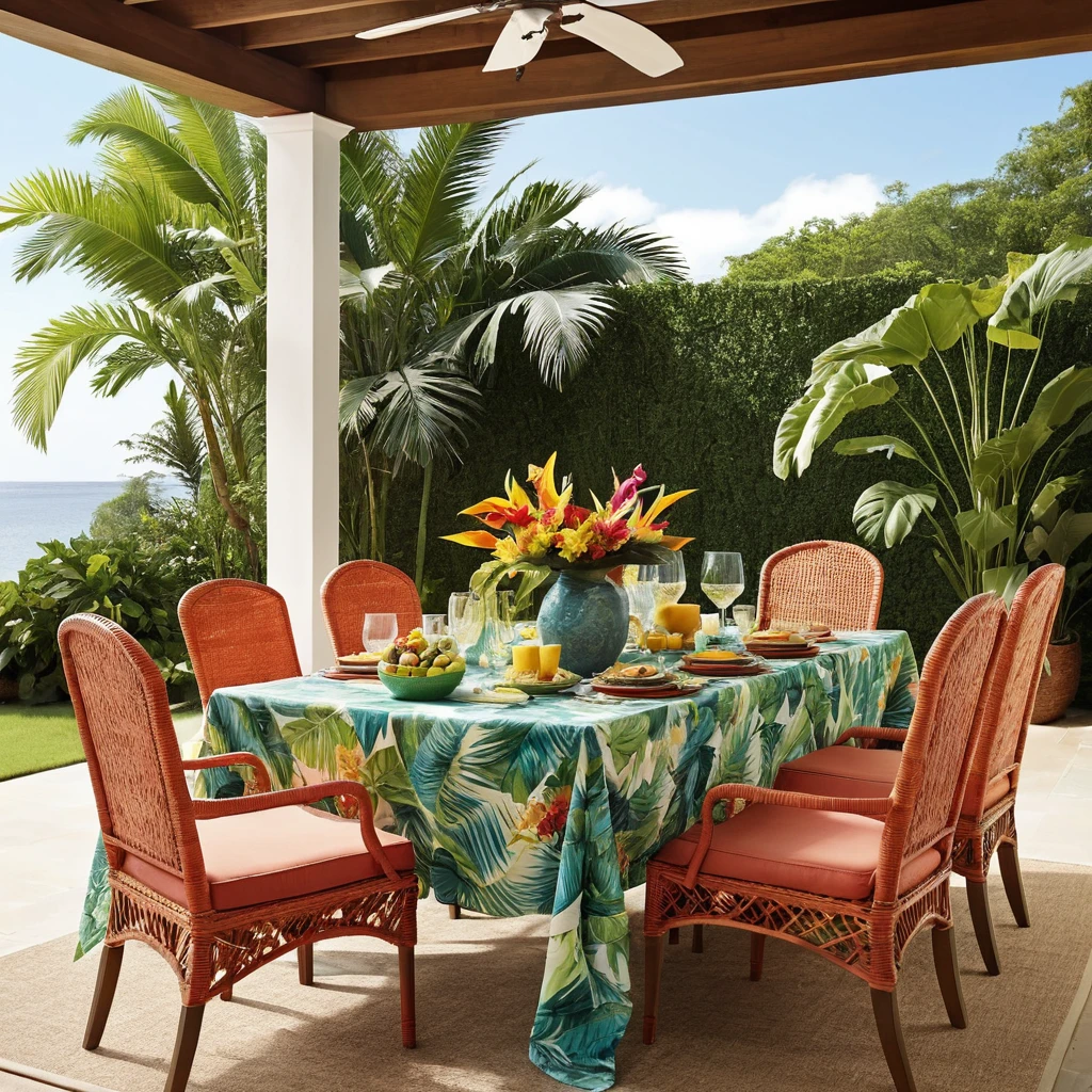 Tropical-Inspired Patio Dining