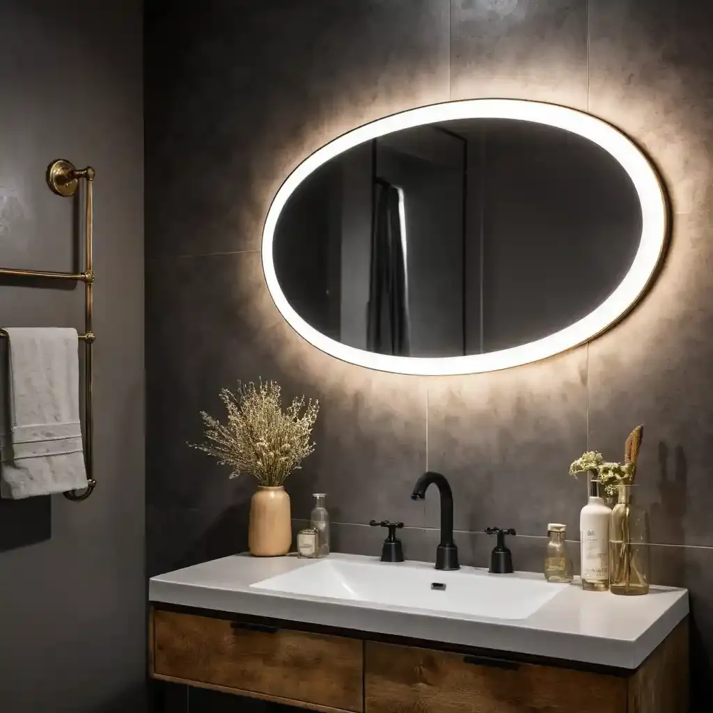 Vintage Mirror with LED Backlight