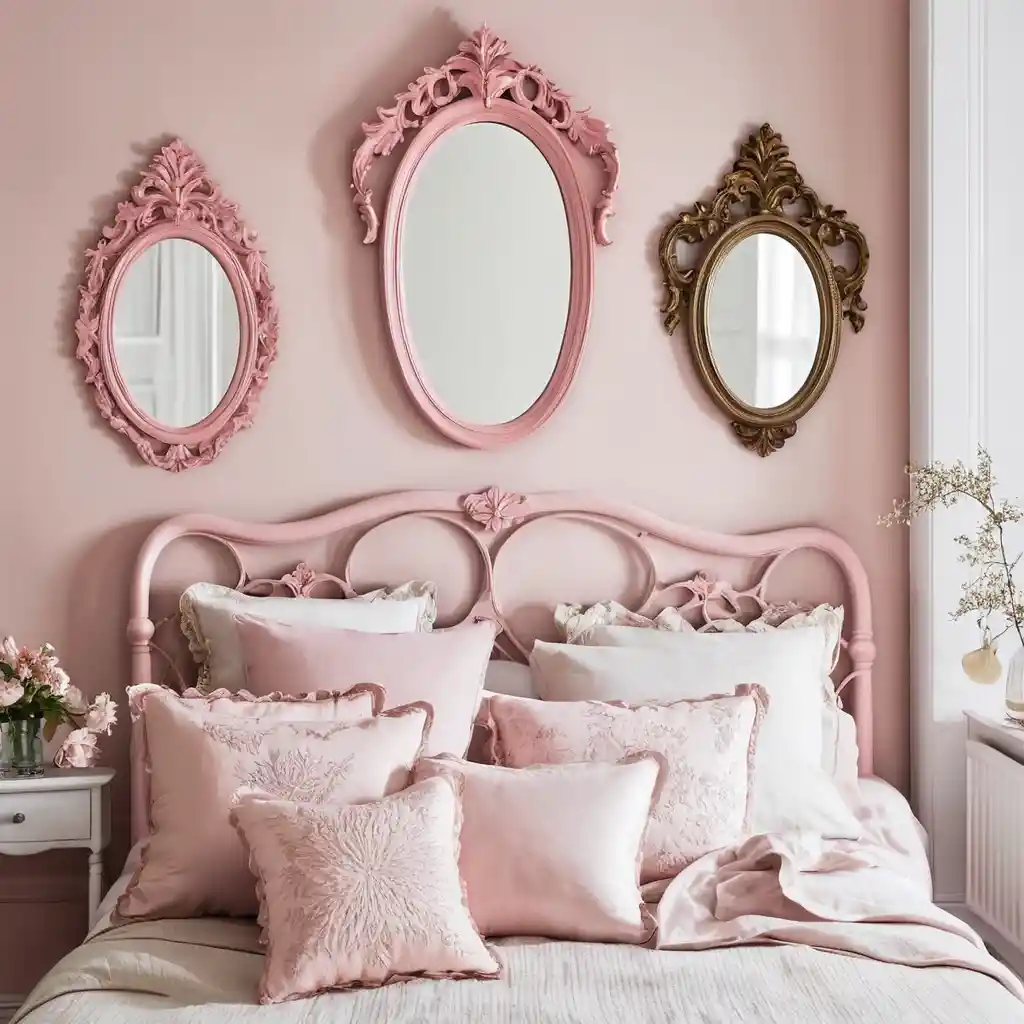 Vintage Pink Mirrors