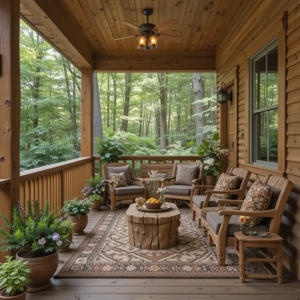 Woodsy Porch Retreat