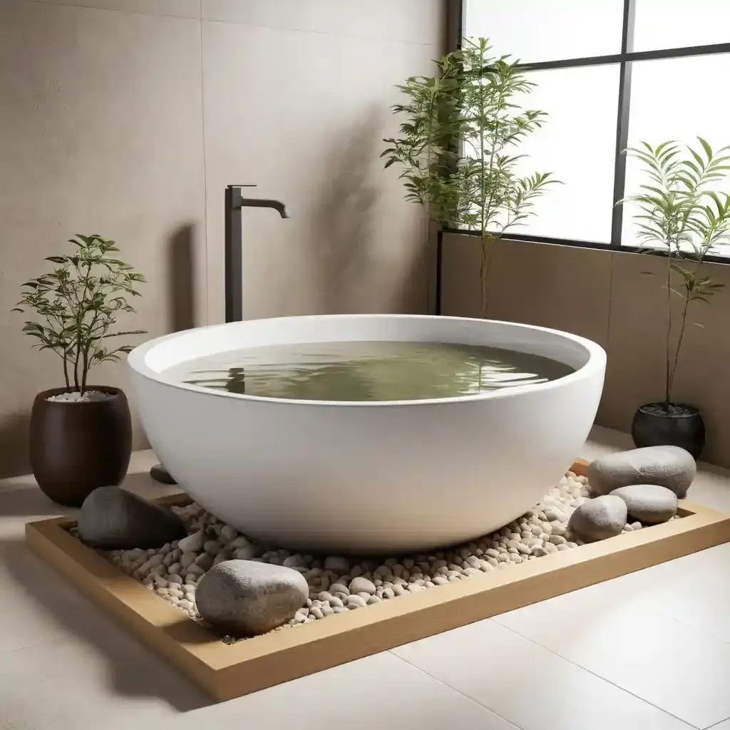 Zen Garden Accent for Ofuro Bathroom