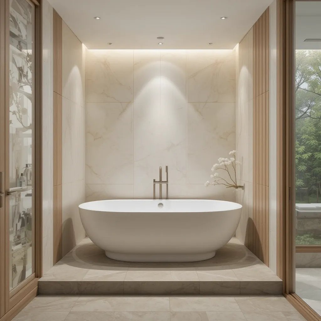 Zen-Inspired Bathtub Nook