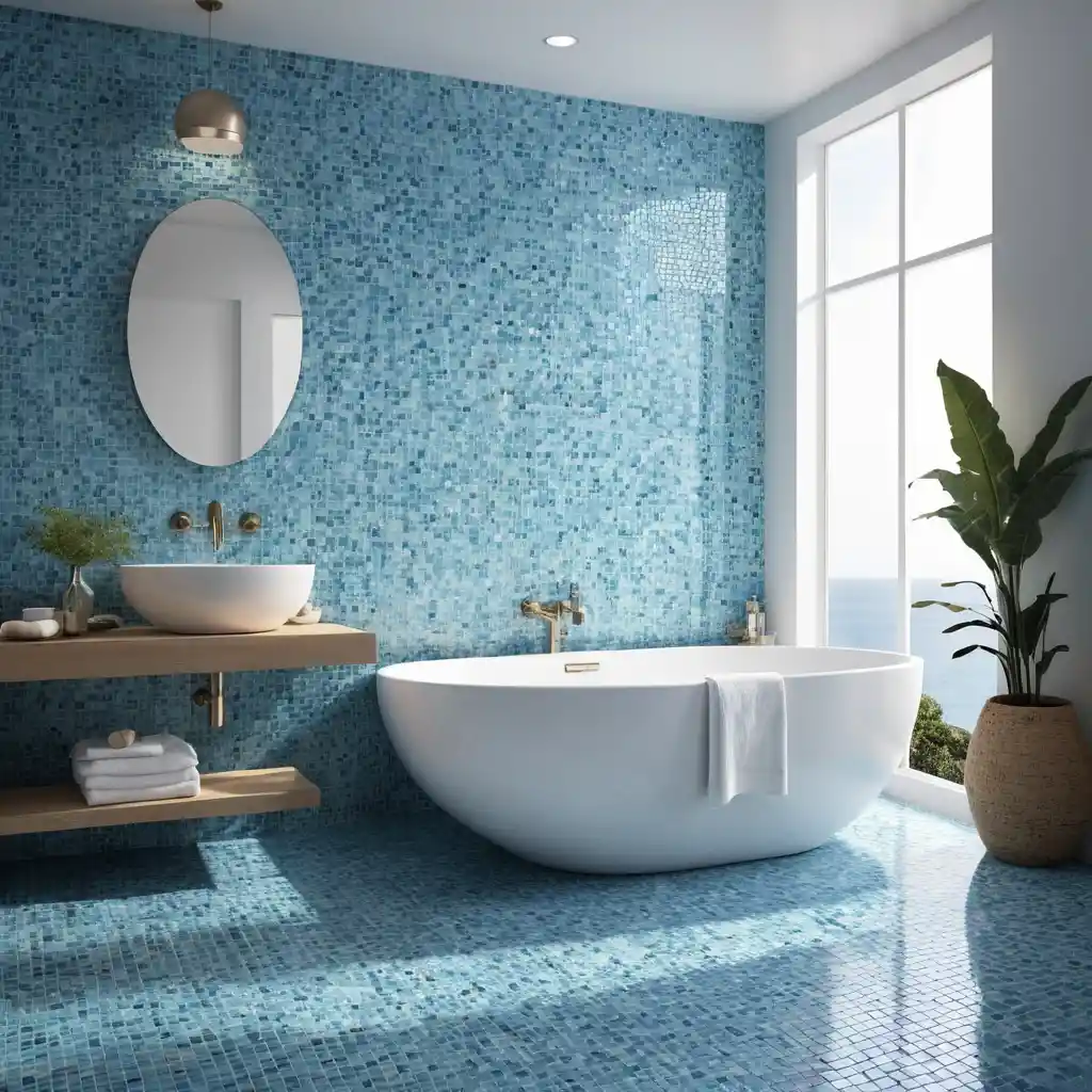 Ocean Blue Mosaic Tiles