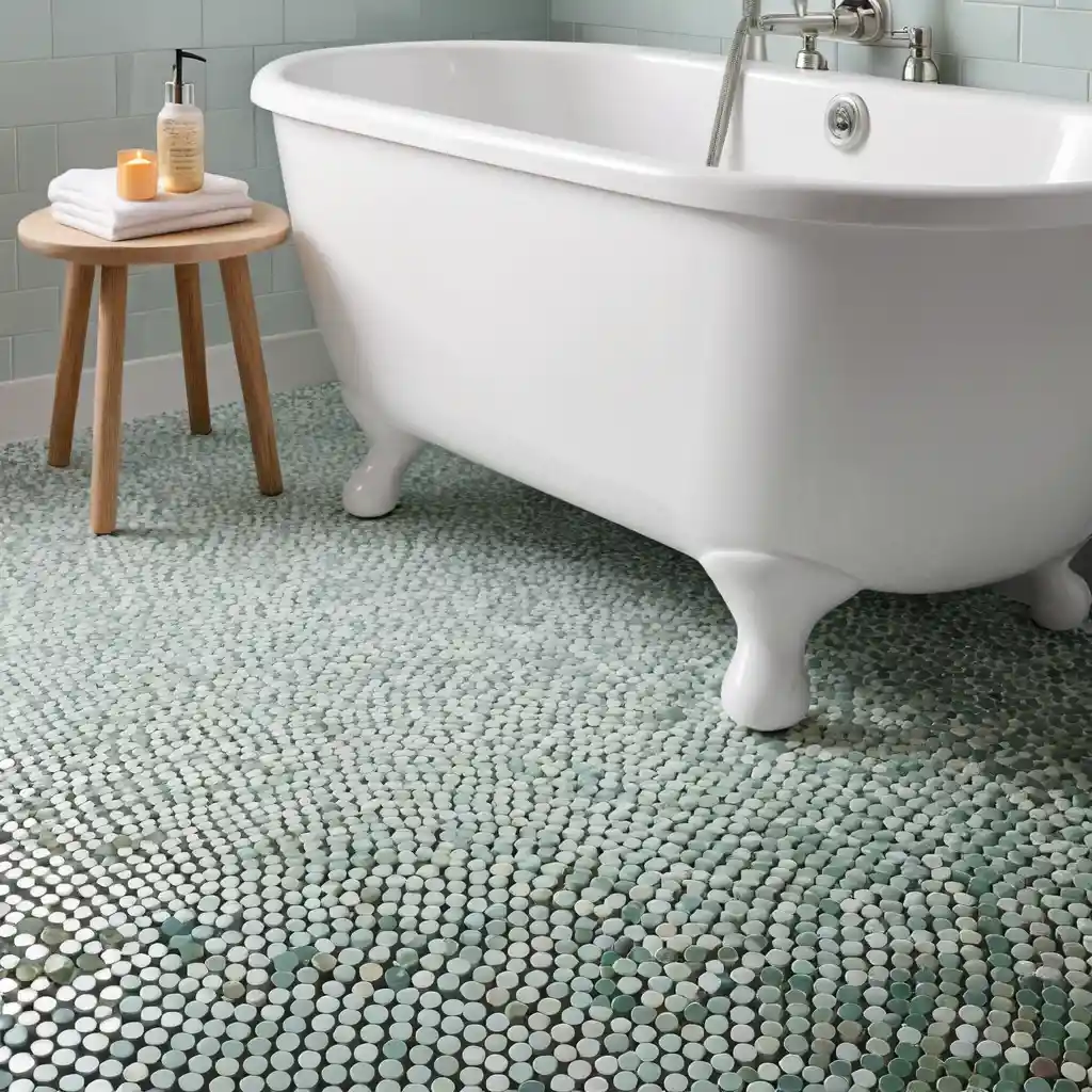 Penny Round Mosaic Tiles